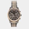 Michael Kors Black PVD Coated Rose Gold Tone Lexington MK8561 Unisex 44 Mm For Women