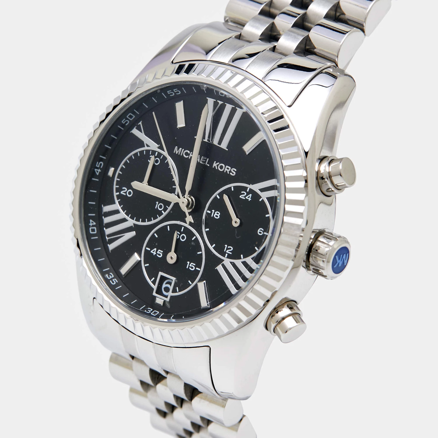 Michael Kors Black Stainless Steel Lexington MK5708 Unisex Wristwatch 38 Mm For Women - Image 2