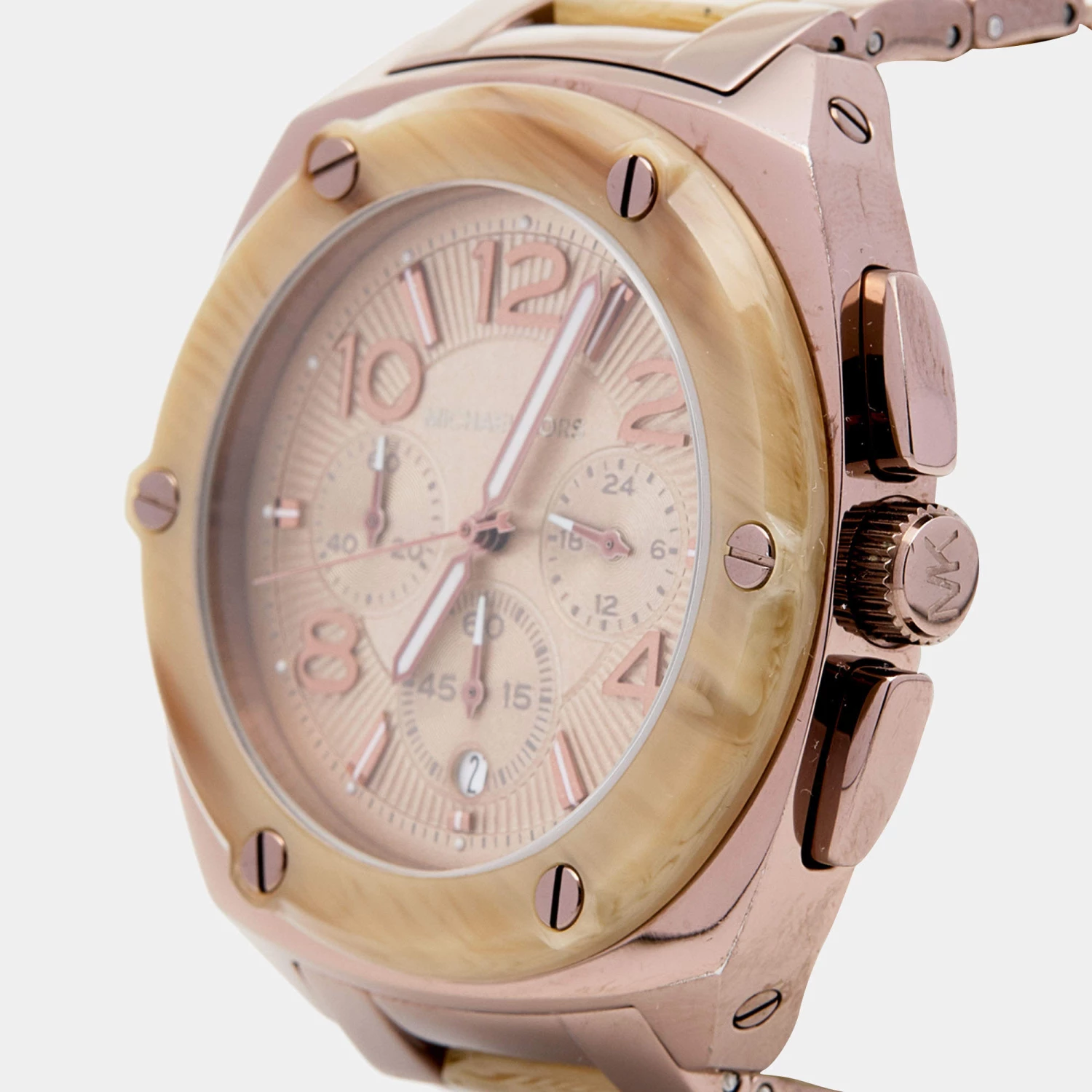 Michael Kors Expresso Acetate Bronze PVD Coated Stainless Steel Tribeca MK5594 Women's Wristwatch 43 Mm For Women - Image 2