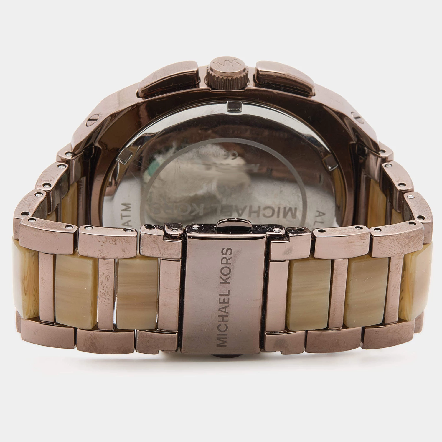 Michael Kors Expresso Acetate Bronze PVD Coated Stainless Steel Tribeca MK5594 Women's Wristwatch 43 Mm For Women - Image 5