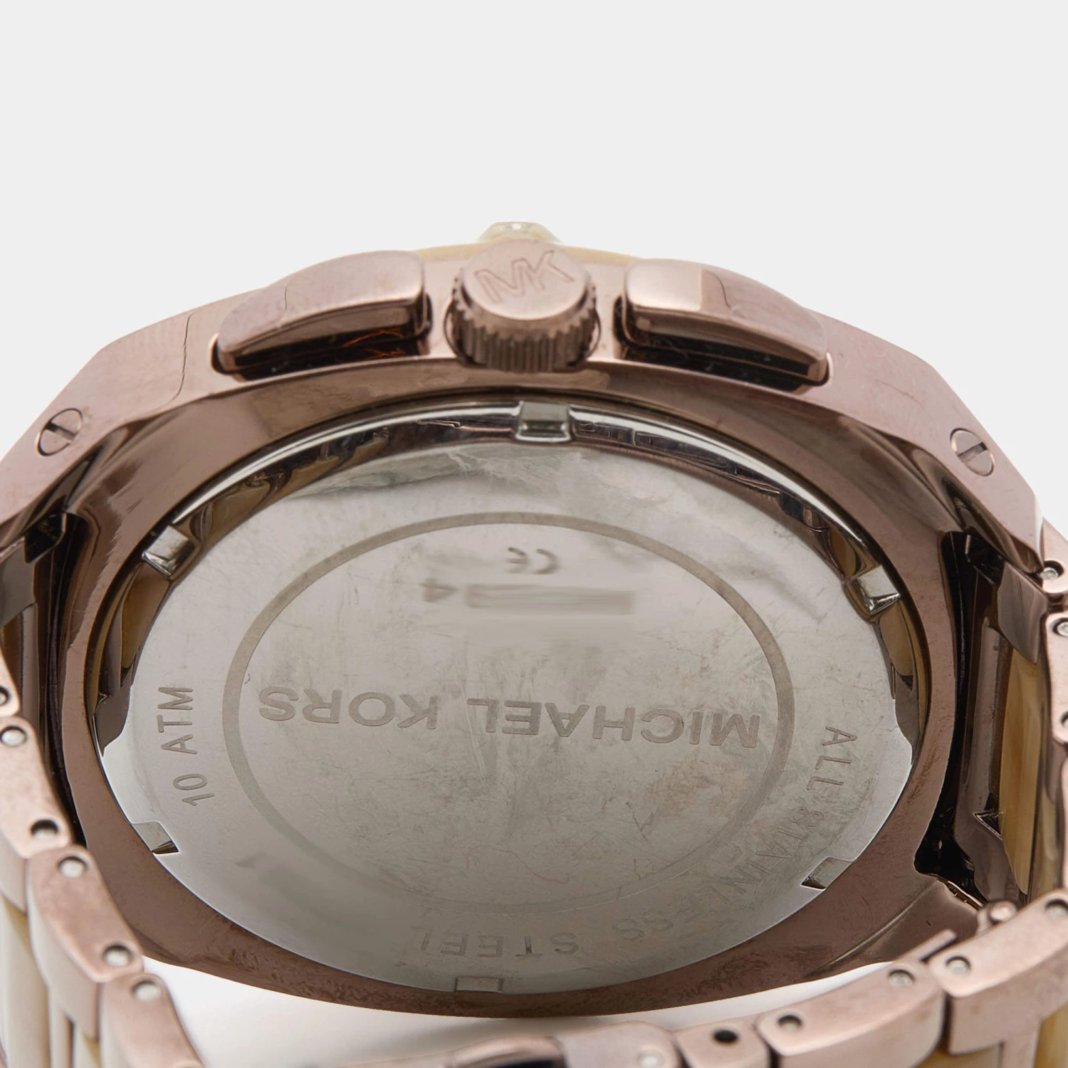 Michael Kors Expresso Acetate Bronze PVD Coated Stainless Steel Tribeca MK5594 Women's Wristwatch 43 Mm For Women - Image 4