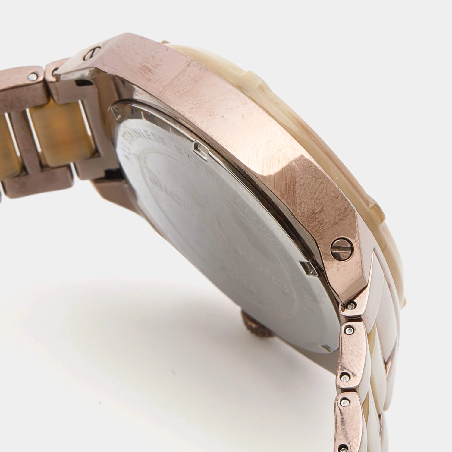 Michael Kors Expresso Acetate Bronze PVD Coated Stainless Steel Tribeca MK5594 Women's Wristwatch 43 Mm For Women - Image 7