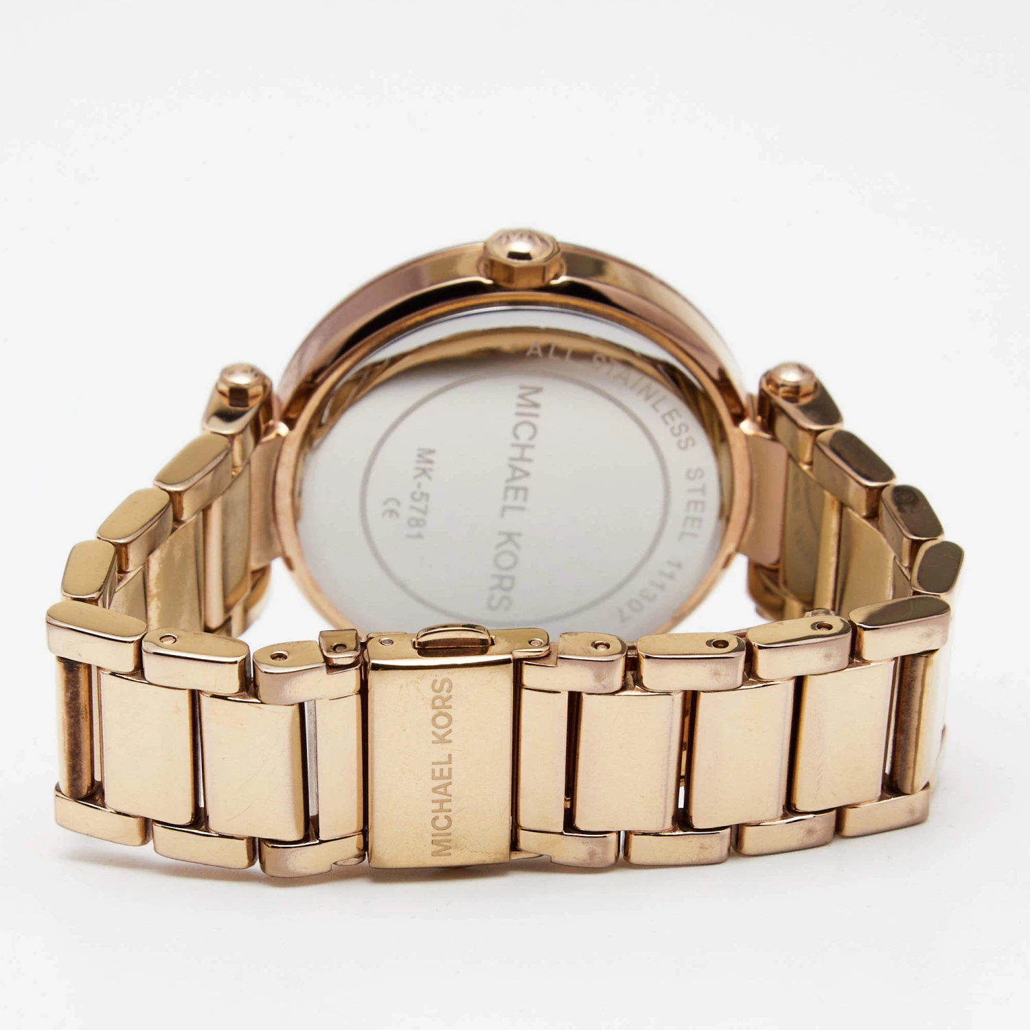 Michael Kors Silver Rose Gold Tone Stainless Steel Parker MK5781 Women's Wristwatch 38 Mm For Women - Image 5