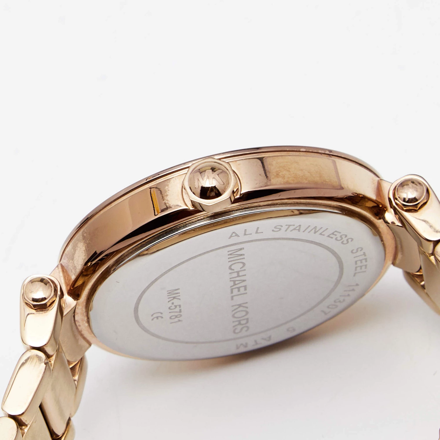 Michael Kors Silver Rose Gold Tone Stainless Steel Parker MK5781 Women's Wristwatch 38 Mm For Women - Image 6