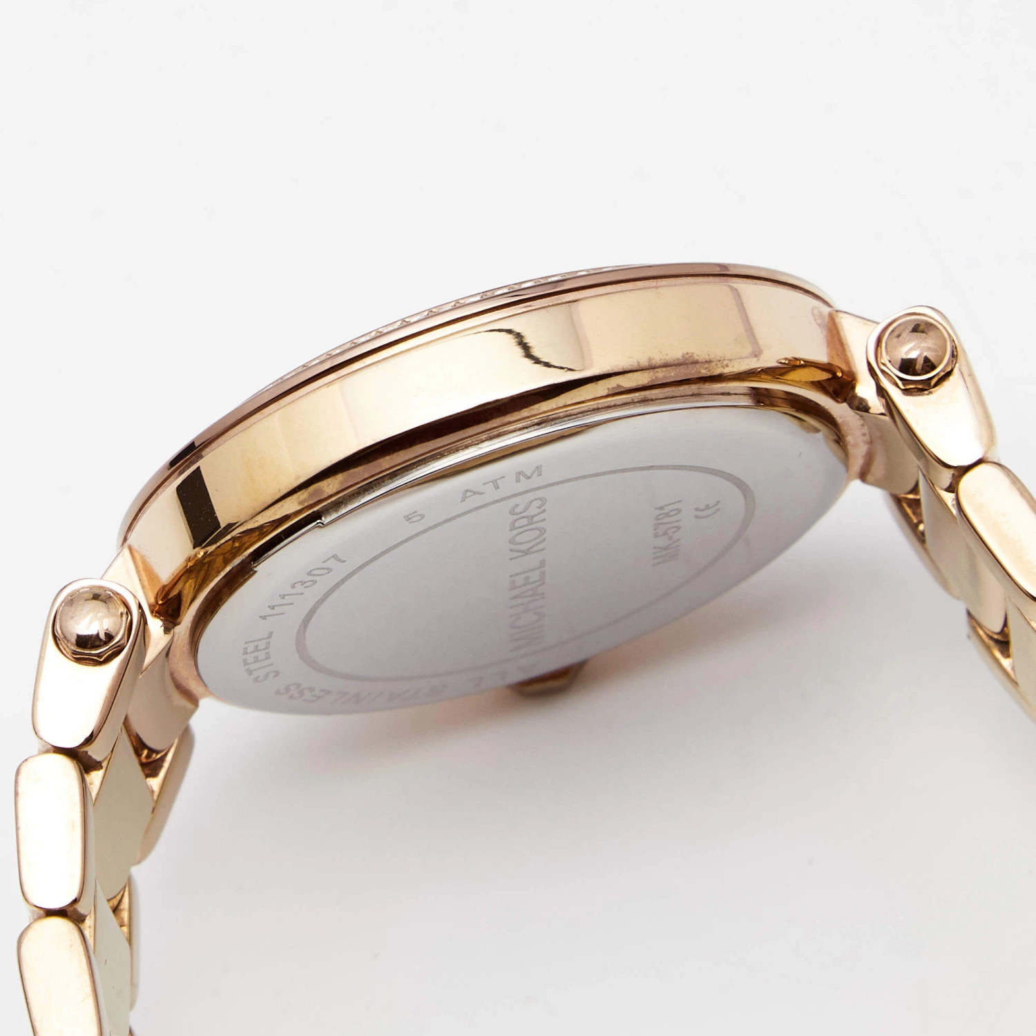 Michael Kors Silver Rose Gold Tone Stainless Steel Parker MK5781 Women's Wristwatch 38 Mm For Women - Image 7