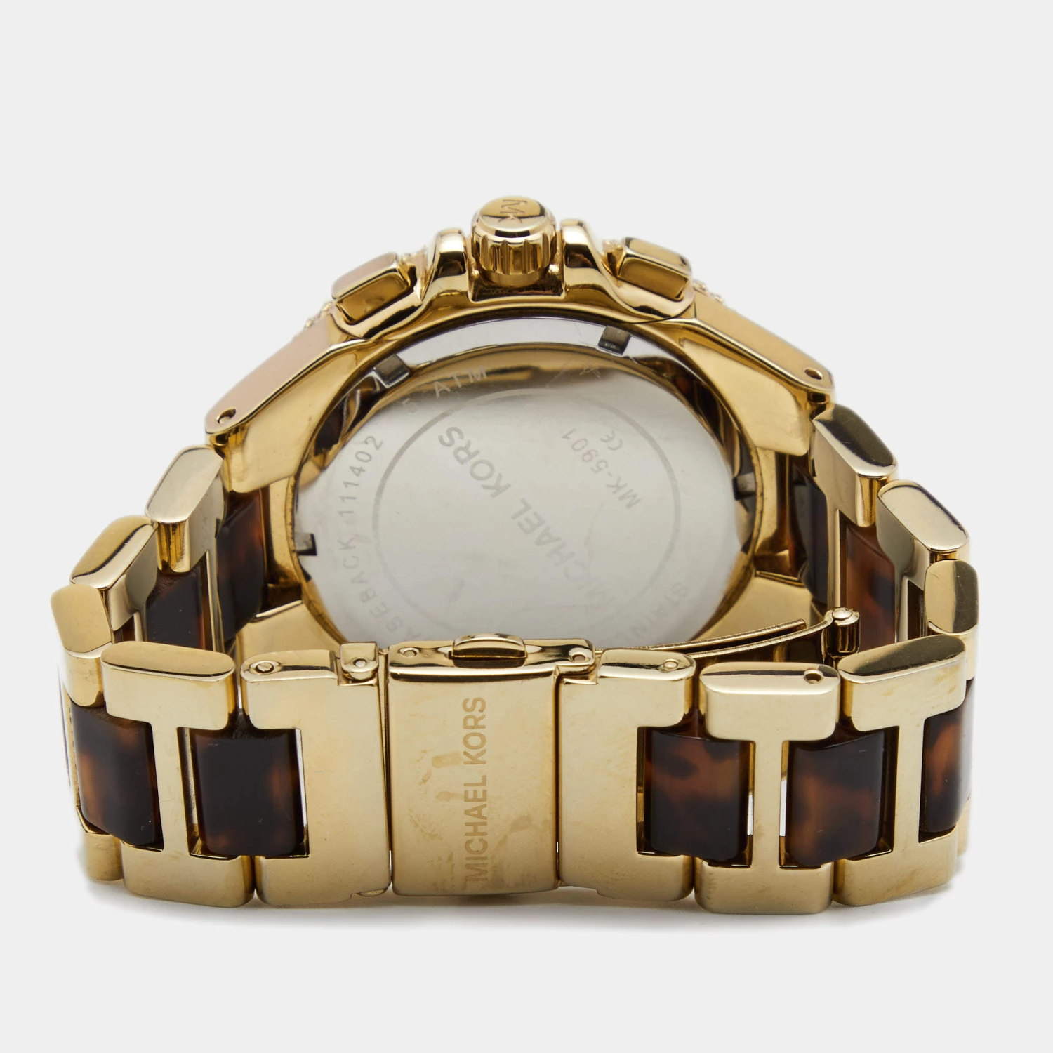 Michael Kors Multicolor Gold Plated Stainless Steel Acetate Camille MK5901 Women's Wristwatch 43 Mm For Women - Image 6