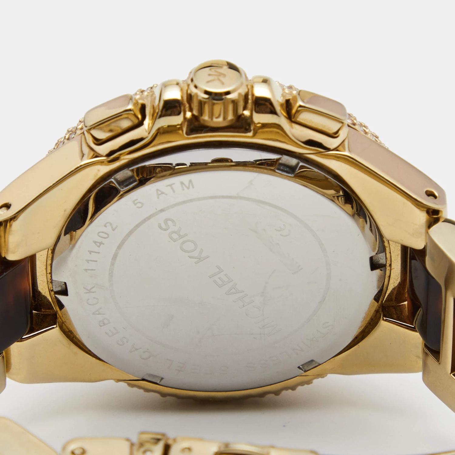 Michael Kors Multicolor Gold Plated Stainless Steel Acetate Camille MK5901 Women's Wristwatch 43 Mm For Women - Image 5