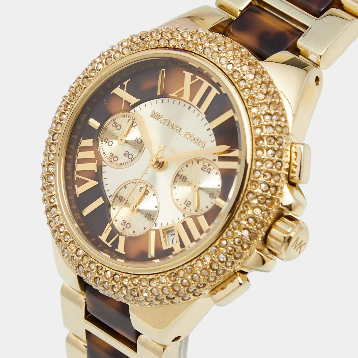 Michael Kors Multicolor Gold Plated Stainless Steel Acetate Camille MK5901 Women's Wristwatch 43 Mm For Women - Image 2