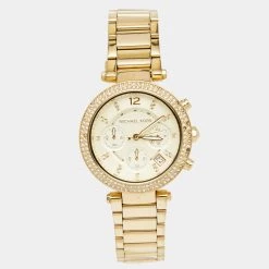 Michael Kors Champagne Gold Plated Stainless Steel Parker MK5354 Women's Wristwatch 39 Mm For Women