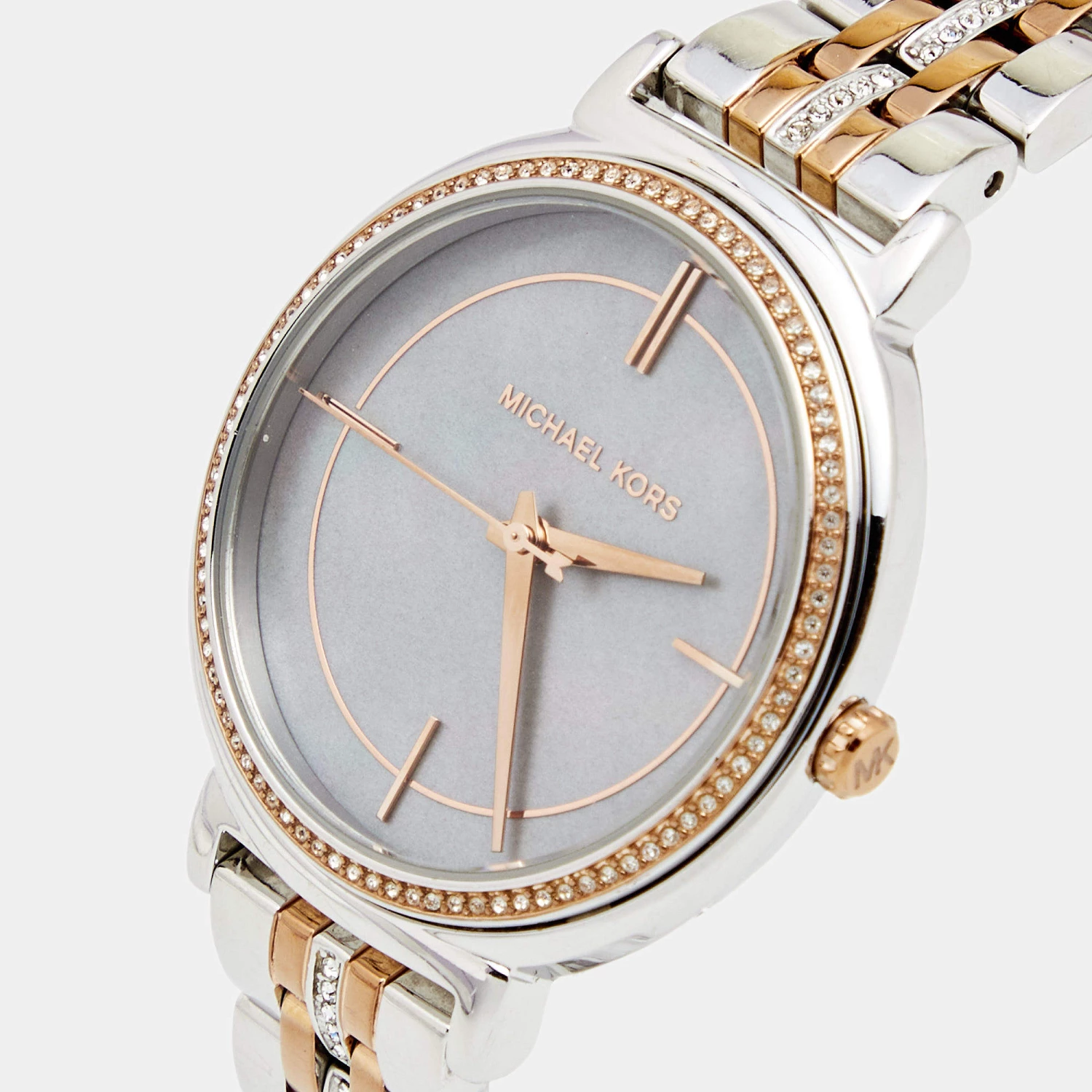 Michael Kors Mother Of Pearl Two Tone Stainless Steel Cinthia MK-3642 Women's Wristwatch 33 Mm For Women - Image 2