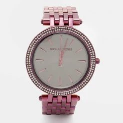 Michael Kors Grey PVD Coated Stainless Steel Darci MK3554 Women's Wristwatch 39 Mm For Women