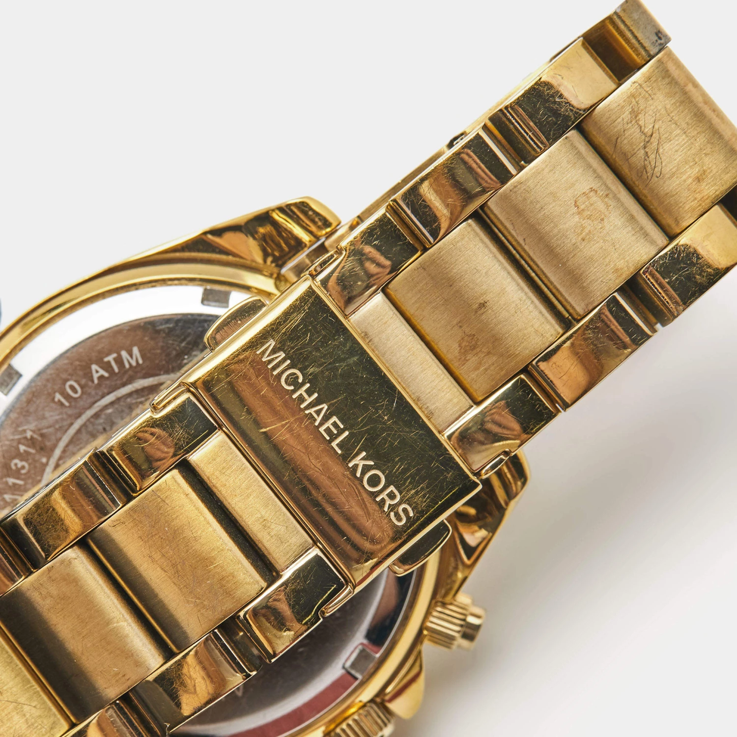 Michael Kors Yellow Gold PVD Coated Stainless Steel Blair MK5166 Unisex Wristwatch 39 Mm For Women - Image 8