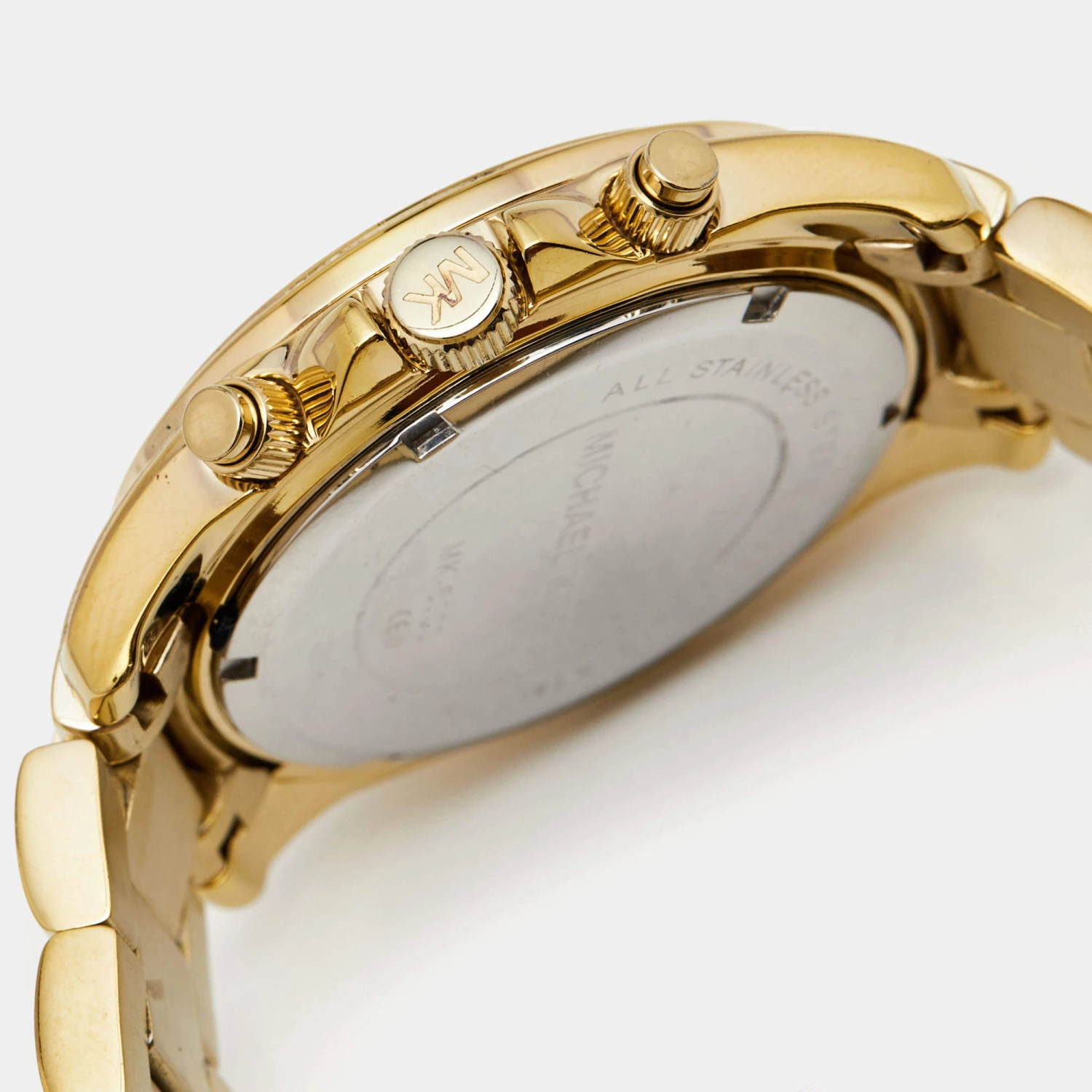 Michael Kors Yellow Gold PVD Coated Stainless Steel Blair MK5166 Unisex Wristwatch 39 Mm For Women - Image 6