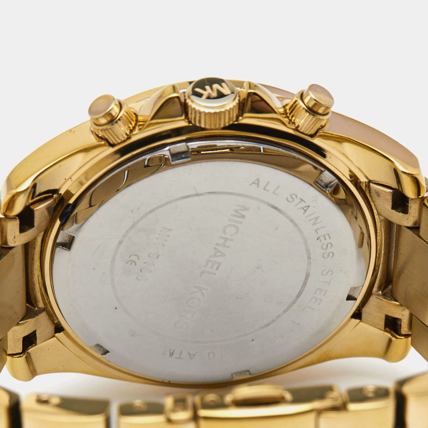 Michael Kors Yellow Gold PVD Coated Stainless Steel Blair MK5166 Unisex Wristwatch 39 Mm For Women - Image 4