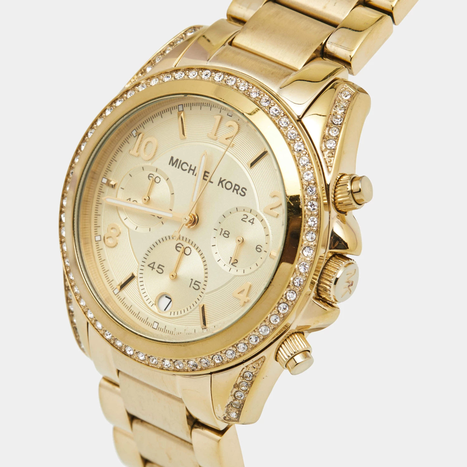 Michael Kors Yellow Gold PVD Coated Stainless Steel Blair MK5166 Unisex Wristwatch 39 Mm For Women - Image 2