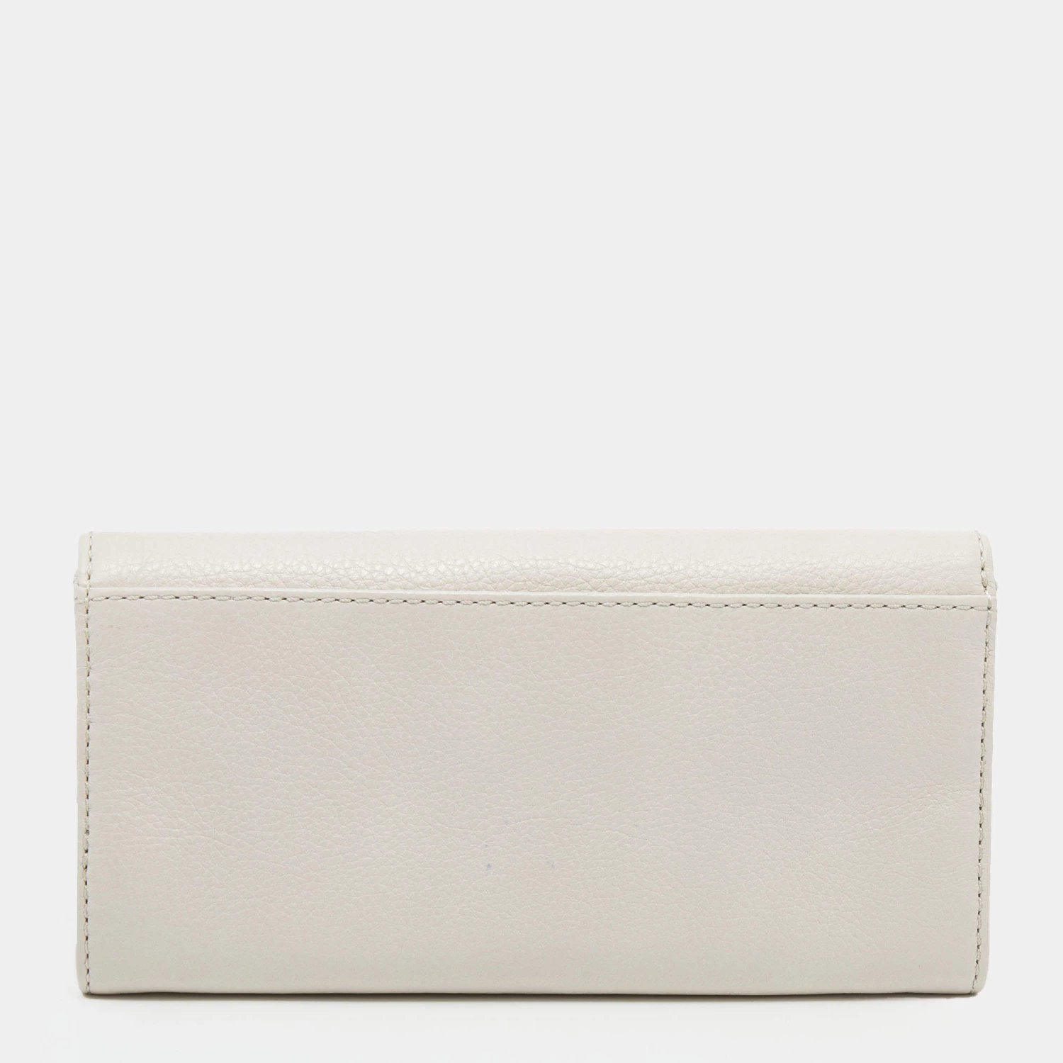 Michael Kors Vanilla Leather Fulton Flap Continental Wallet For Women - Image 4