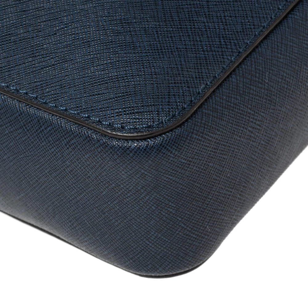 Michael Kors Blue Saffiano Leather Jet Set Camera Crossbody Bag For Women - Image 11