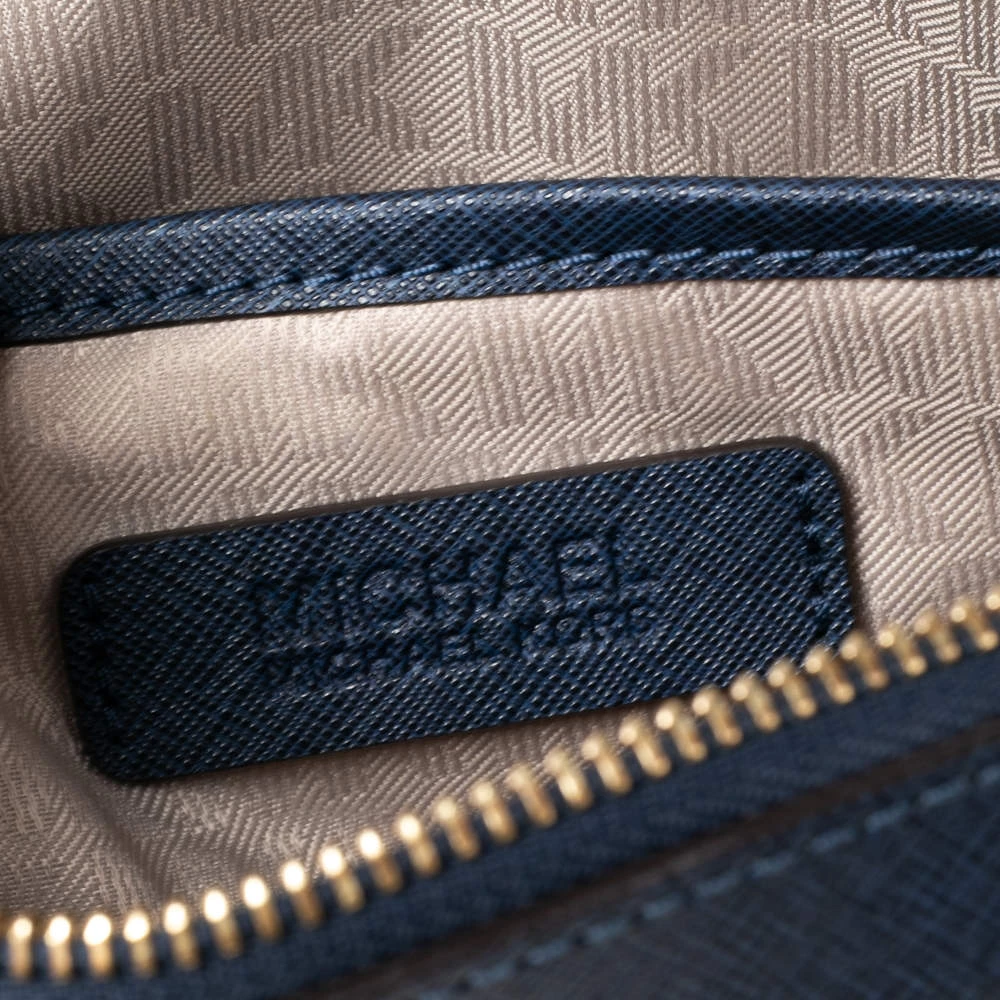 Michael Kors Blue Saffiano Leather Jet Set Camera Crossbody Bag For Women - Image 8